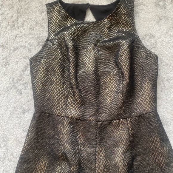 Jack by BB Dakota Bronze Piccolo Romper Metallic Black and Gold - Picture 11 of 11